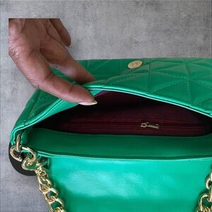 Golden Quilted Shoulder/Handbag